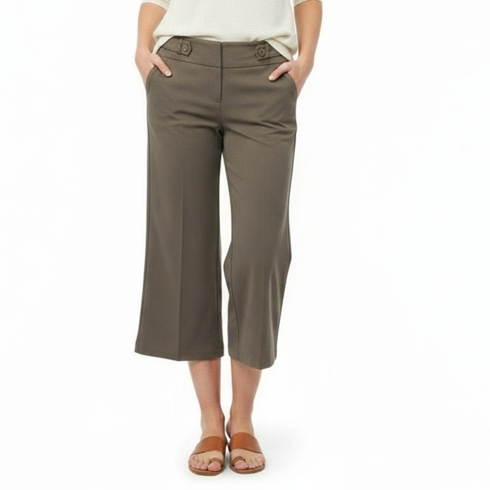 A. Byer Capri Pants Juniors‎ 3 Brown Mid Rise Flat Front Stretch Casual Everyday